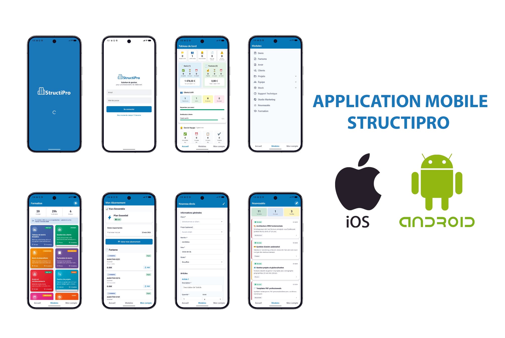 StructiPro — Application mobile BTP